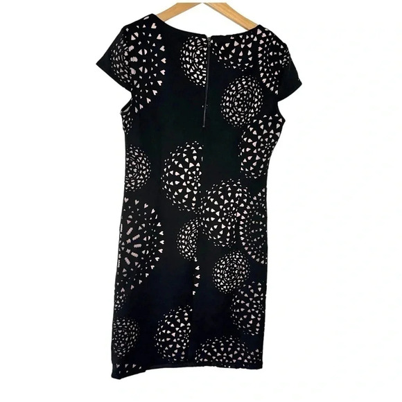 dress barn Camryn 12 black laser cut short sleeve dress‎ - Picture 4 of 7